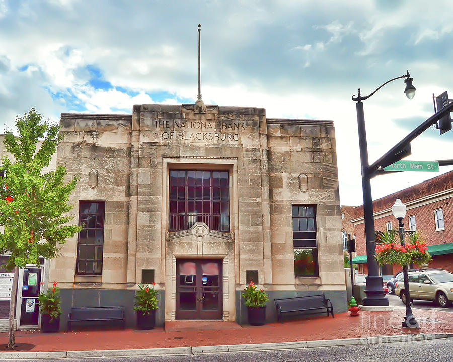 The Original National Bank of Blacksburg Photograph by Kerri Farley