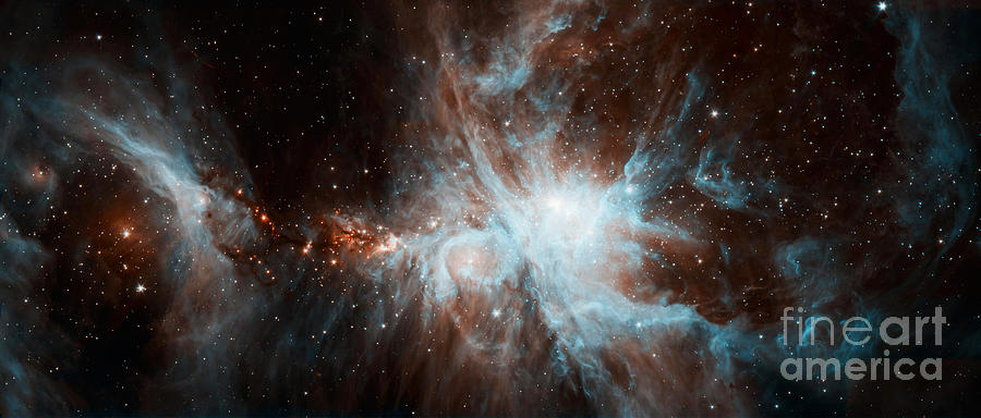 Abstract Digital Art -  The Orion Nebula. by Mohamed Elkhamisy