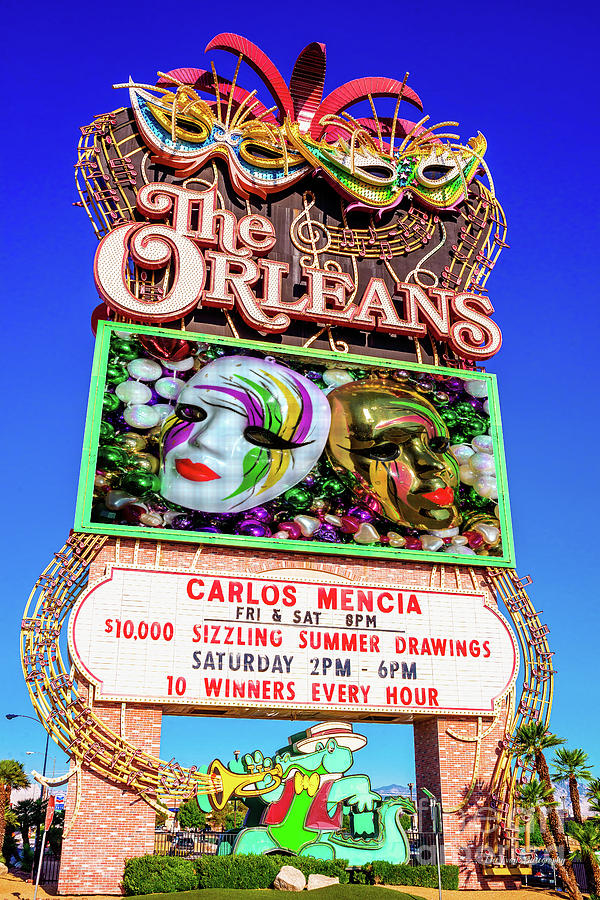 Las Vegas Photograph - The Orleans Casino Sign by Aloha Art