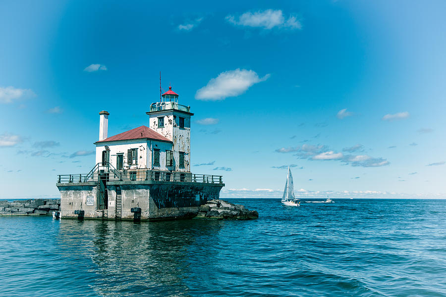 The Oswego West Peirhead Lighthouse Photograph By Don Dennis - Fine Art ...