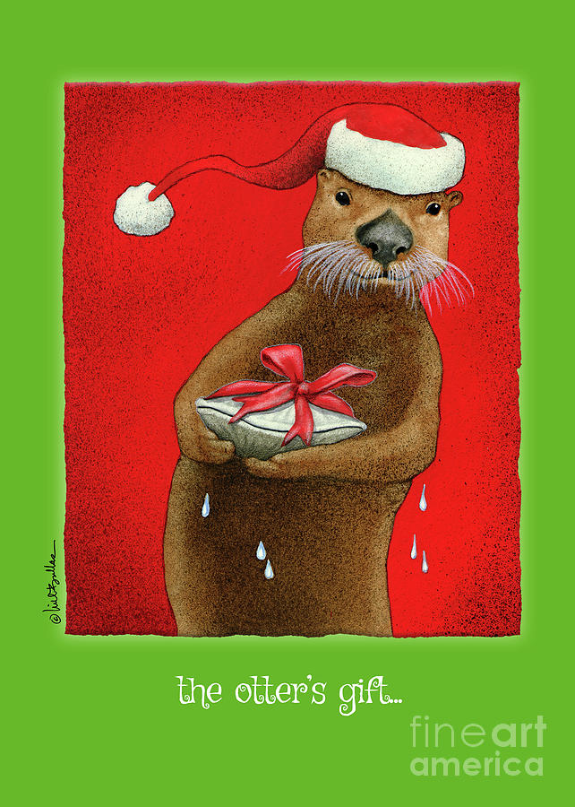 Animal Painting - The Otters Gift... by Will Bullas