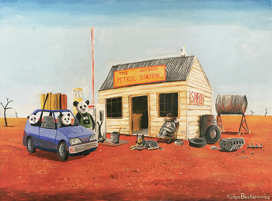 The Outback Petrol Station Painting by Winton Bochanowicz