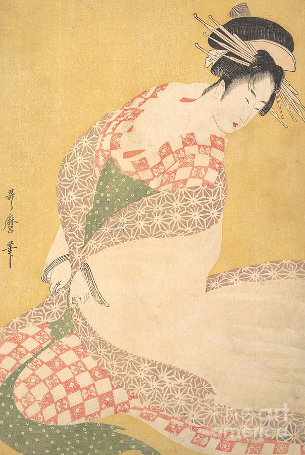 The Outer Robe Painting by Kitagawa Utamaro