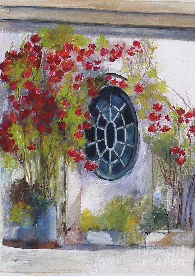 Flower Painting - The Oval Window by Sibby S