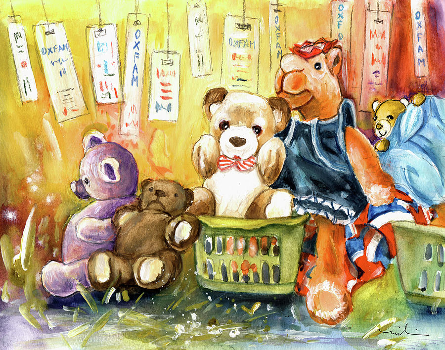 The Oxfam Camel And Teddy Bears Painting by Miki De Goodaboom
