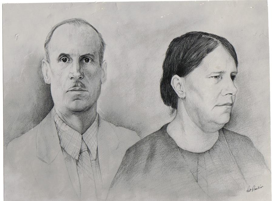 Portrait Drawing - The Pacinis of Italy by Patrick Dee Rankin
