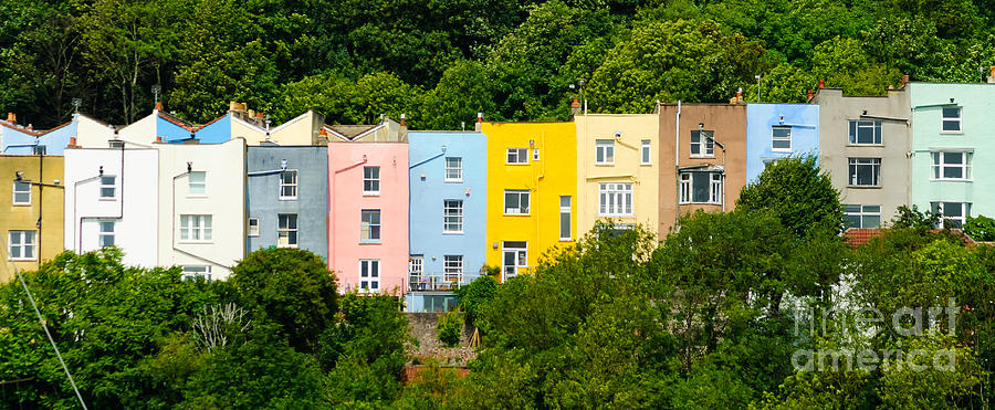 The painted houses, Bristol Photograph by Colin Rayner