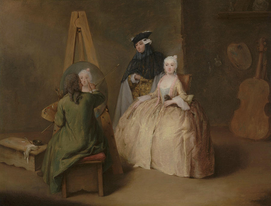 The Painter in His Studio Painting by Pietro Longhi