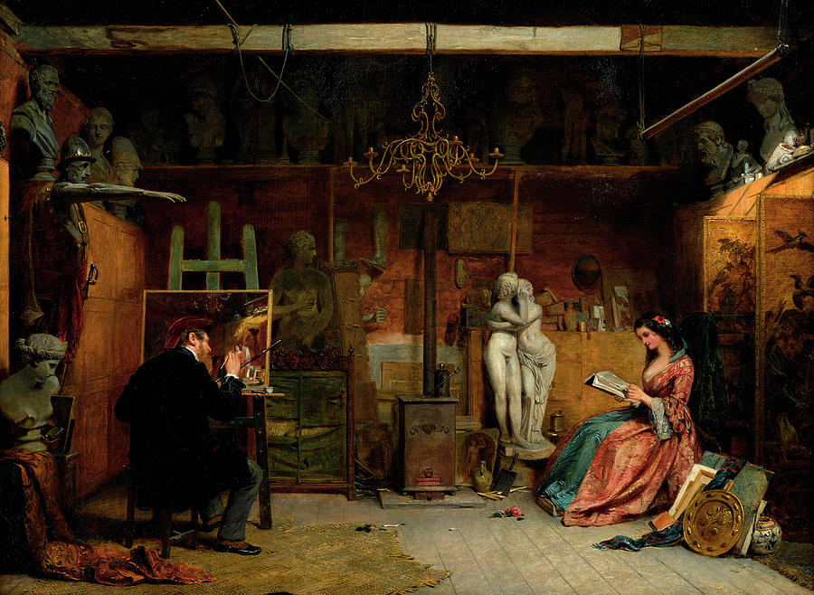 The painter's studio Painting by James Digman Wingfield - Pixels