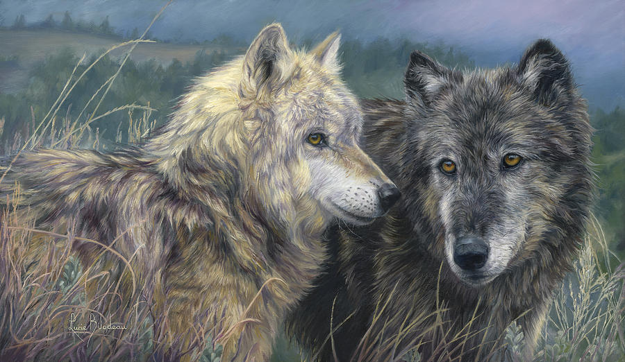 The Pair Painting by Lucie Bilodeau
