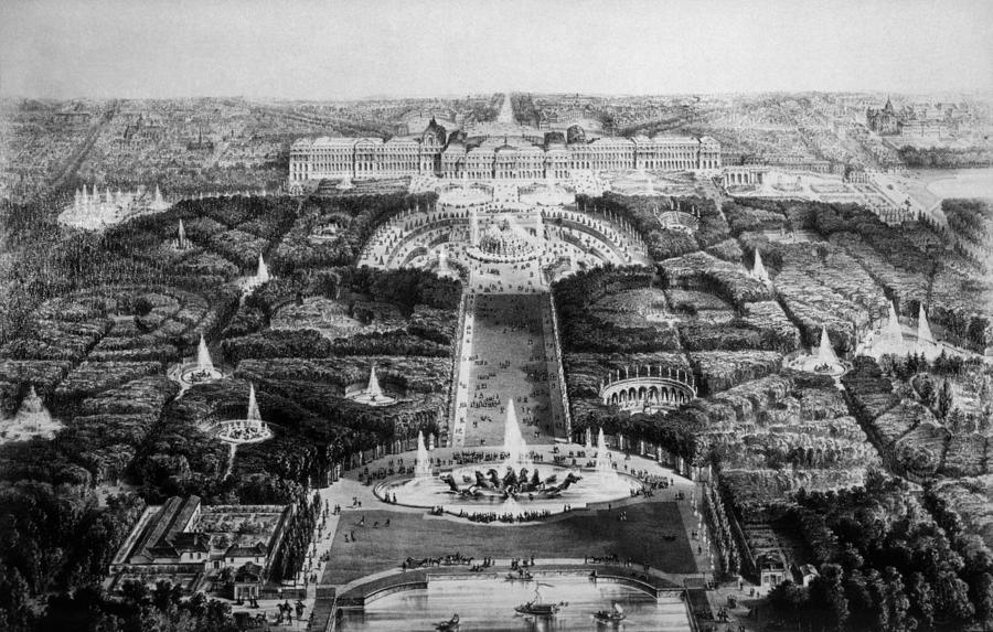 Paris Photograph - The Palace Of Versailles, 19th Century by Everett
