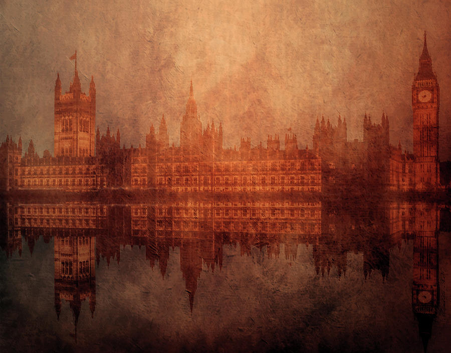Westminster Abbey Painting - The Palace of Westminster by KaFra Art