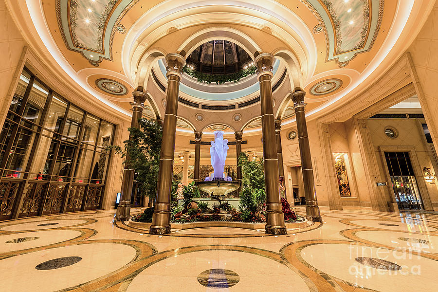 Las Vegas Photograph - The Palazzo Inside Main Entrance Very Wide by Aloha Art