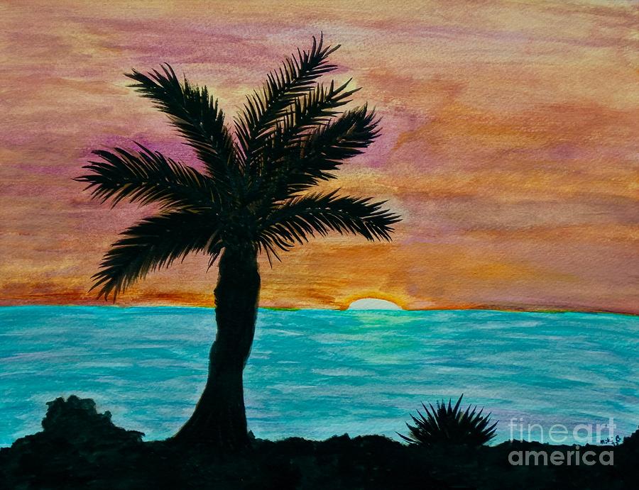 The Palm Tree - Watercolor Painting
