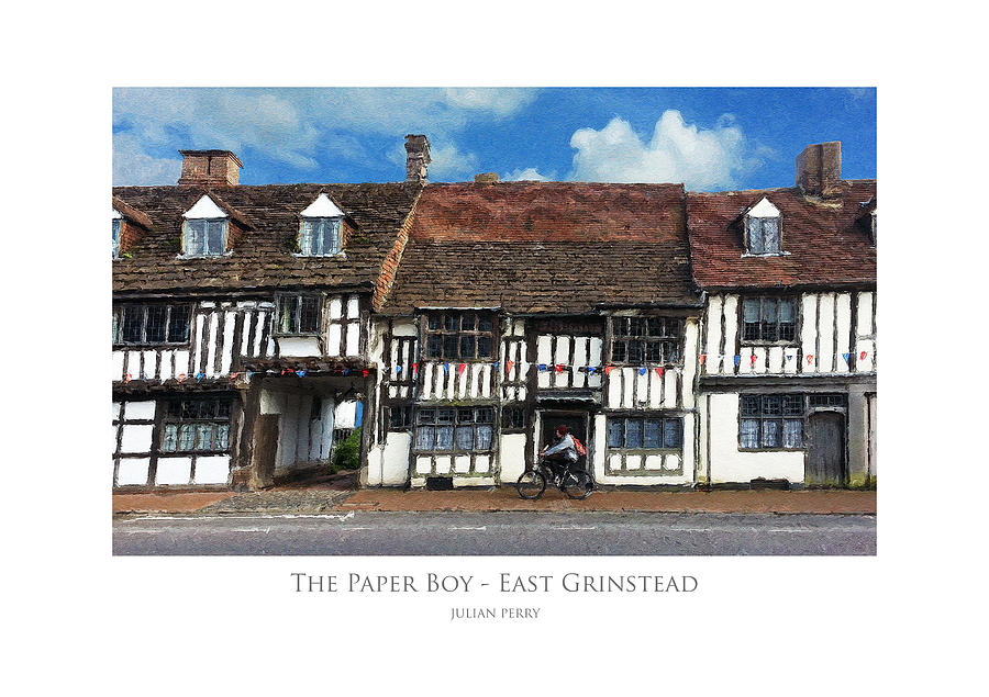 The Paper Boy - East Grinstead Digital Art by Julian Perry