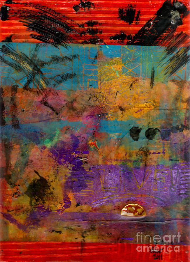 Drum Mixed Media - The Parable by Angela L Walker