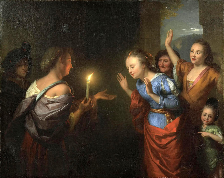 The Parable of the lost Piece of Silver Painting by Godfried Schalcken