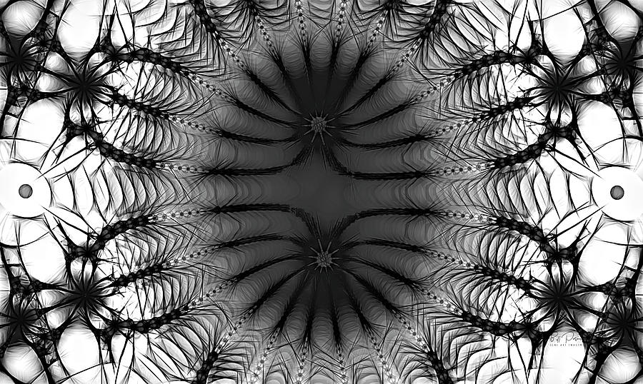 The Paradoxical  Sketch BW Digital Art by Bill Posner