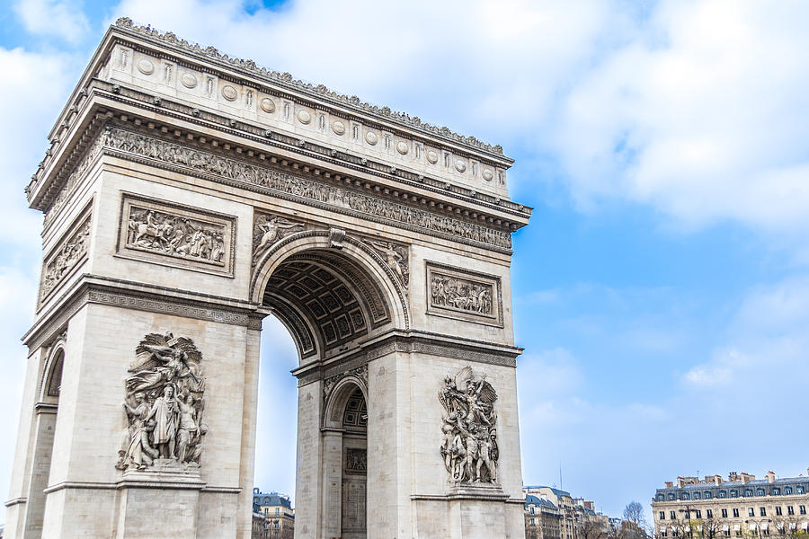 Paris Photograph - The Paris Arch of Triumph by Nila Newsom