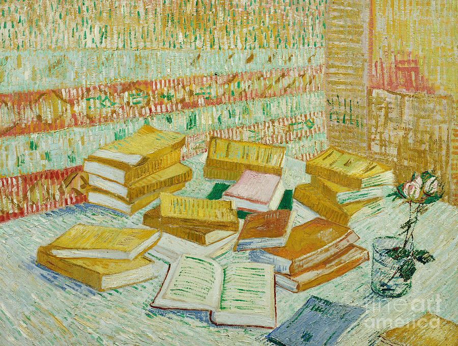 Vincent Van Gogh Painting - The Parisian Novels or The Yellow Books by Vincent Van Gogh