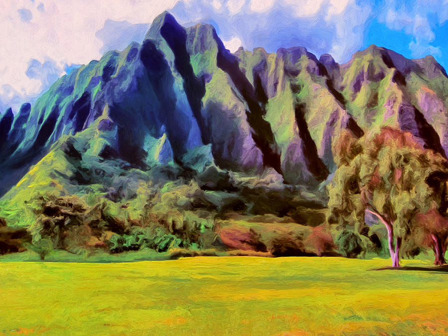The Park at Kualoa Painting by Dominic Piperata