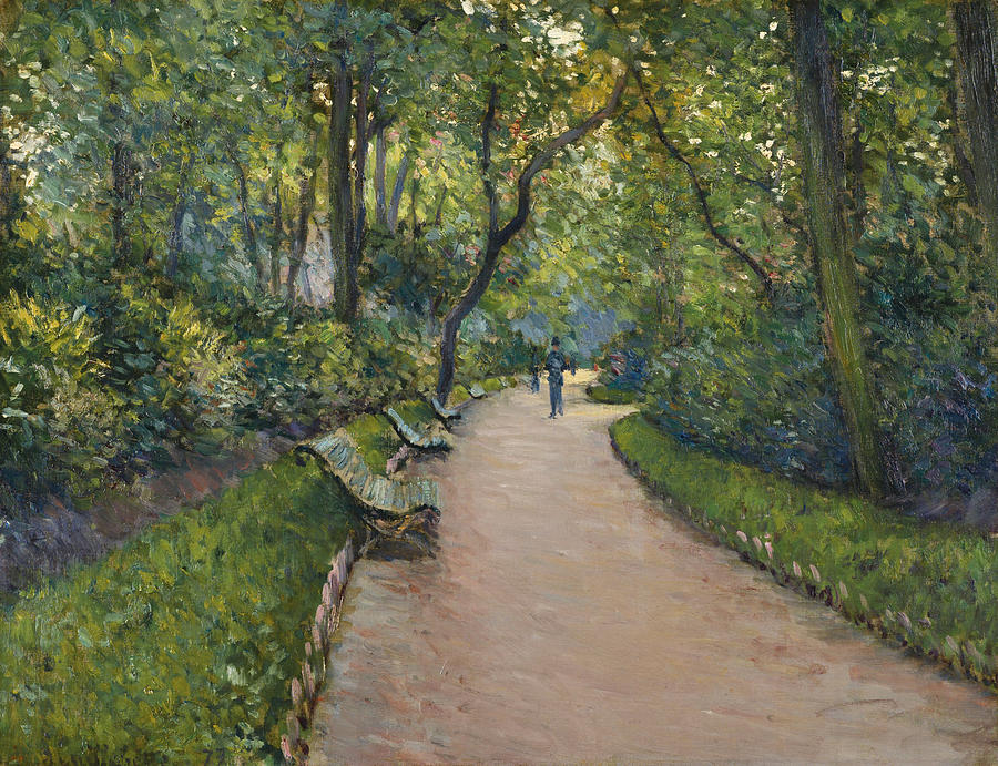 Gustave Caillebotte Painting - The Park Monceau by Gustave Caillebotte