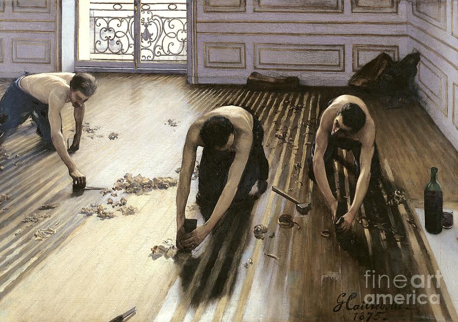 Gustave Caillebotte Painting - The Parquet Planers by Gustave Caillebotte