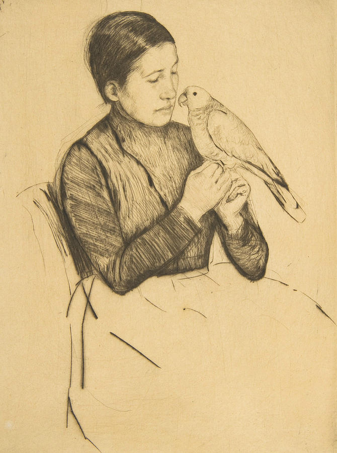 The Parrot Relief by Mary Cassatt