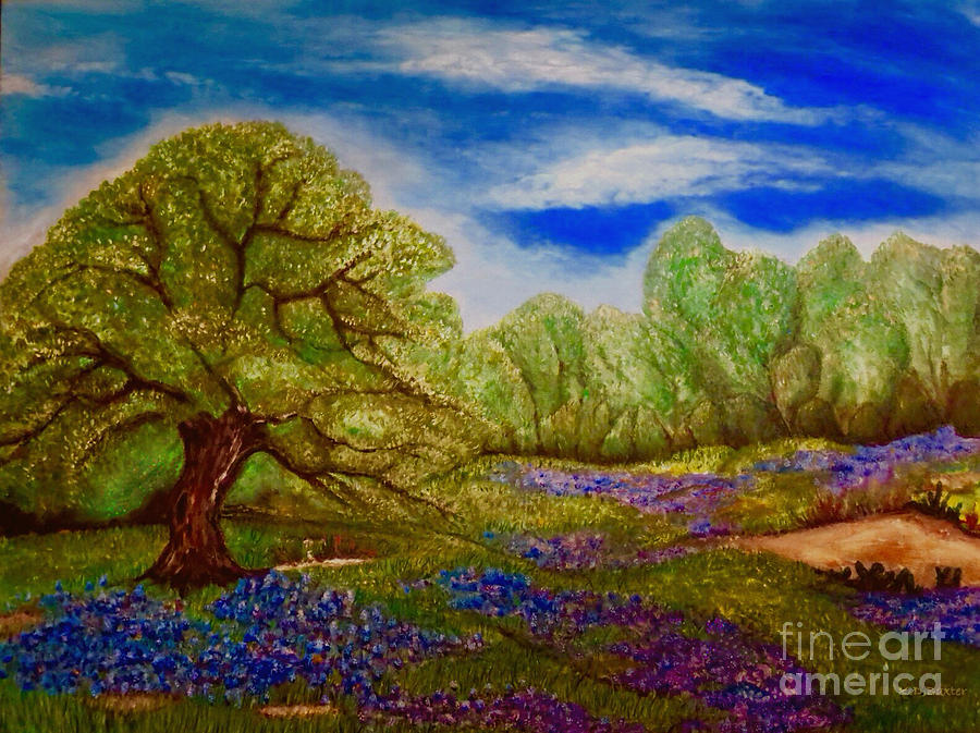 The Part of Texas I Can Never Leave Behind with Digital Enhancement Painting by Kimberlee Baxter
