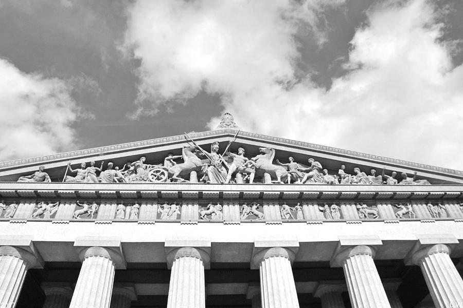 The Parthenon In Nashville Tennessee Black And White 2 Photograph by Lisa Wooten