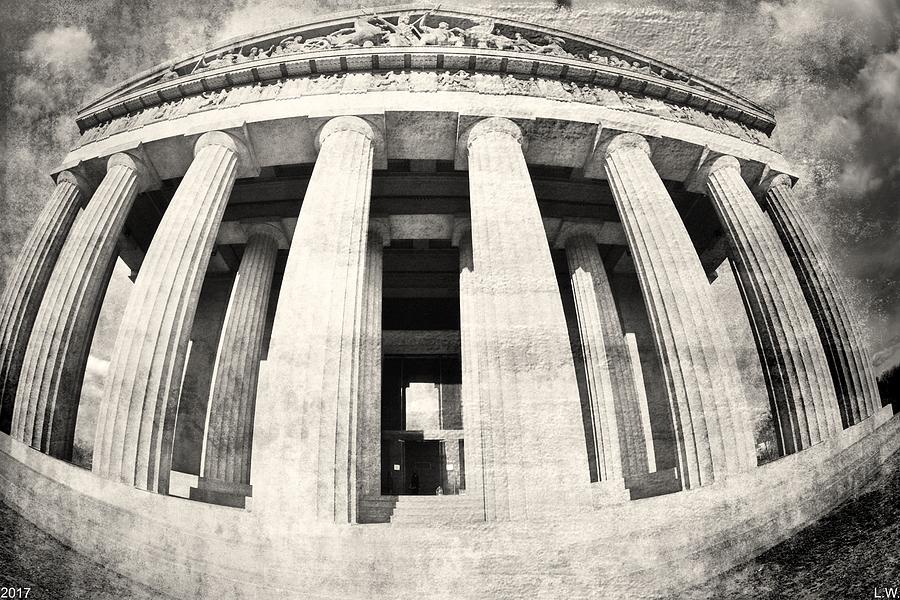 The Parthenon In Nashville Tennessee Black And White 3 Photograph by Lisa Wooten