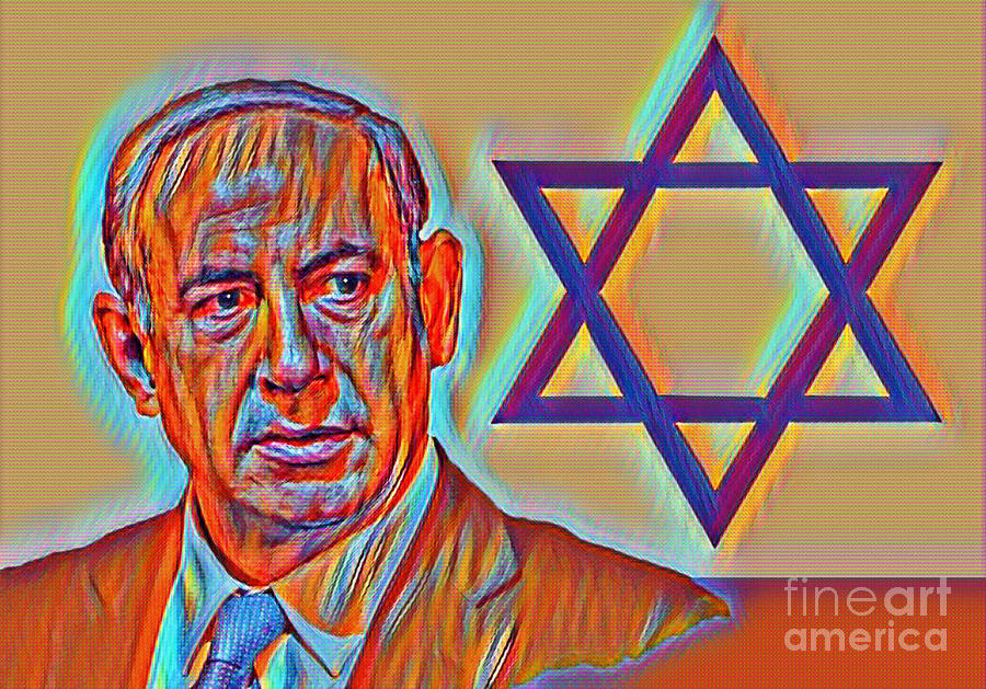 The Passion Of Benjamin Netanyahu Painting By Pd - Fine Art America