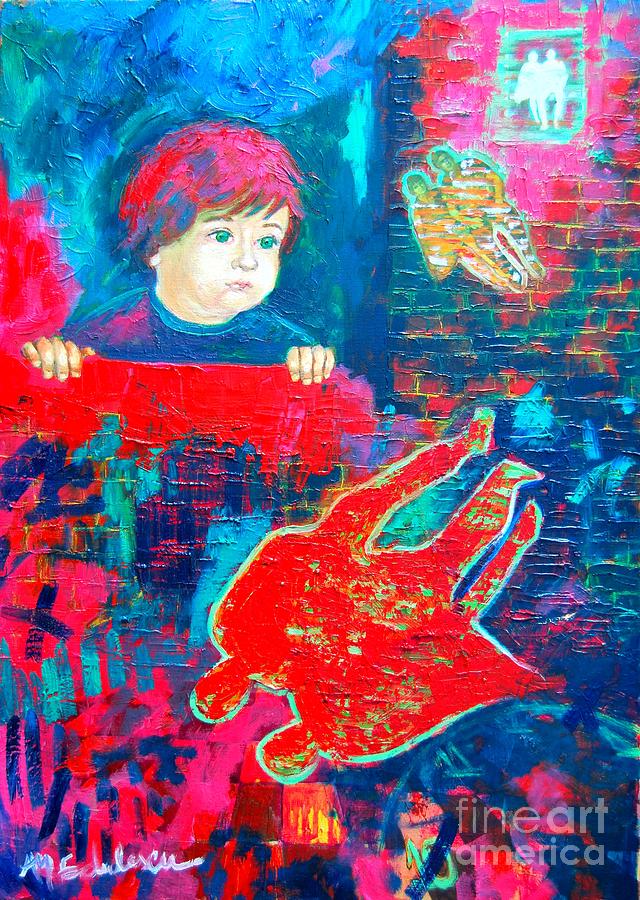 The Past Is Pink  The Present Is Blue  Future I Don T Know Painting by Ana Maria Edulescu