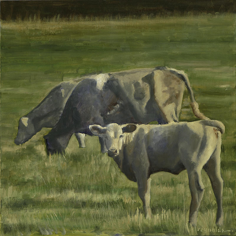 Farm Animals Painting - The Pasture by John Reynolds
