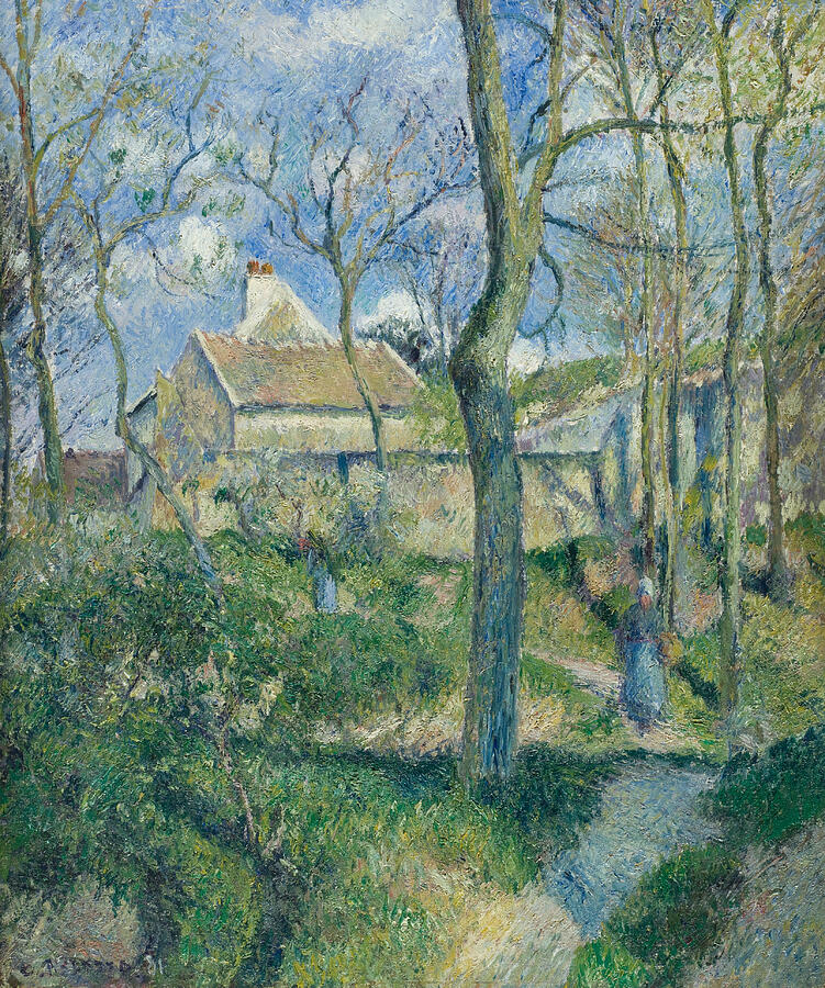 The Path to Les Pouilleux Pontoise, from 1881 Painting by Camille Pissarro