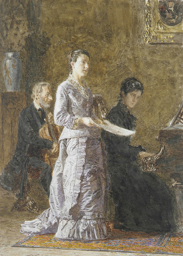 The Pathetic Song Drawing by Thomas Eakins