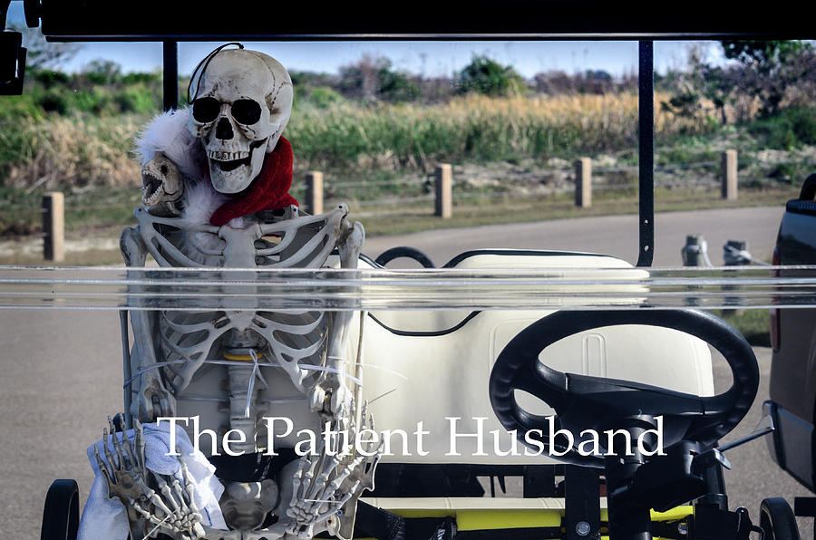 The Patient Husband Waiting in the Golf Cart Photograph by Debra Martz