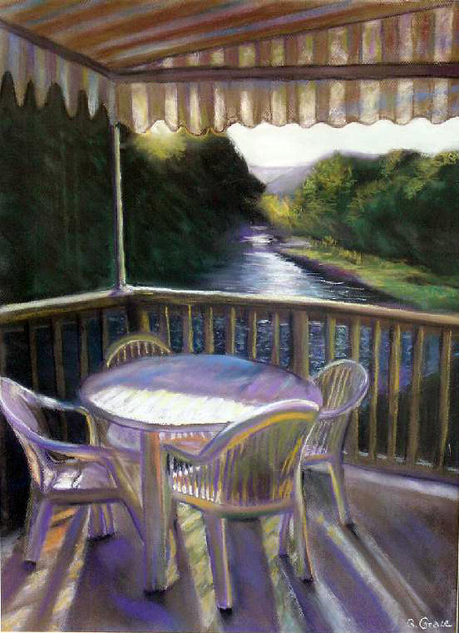 Patio Painting - The Patio by George Grace
