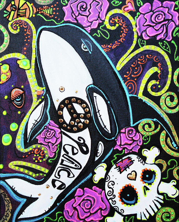 The Peace Whale Painting by Laura Barbosa