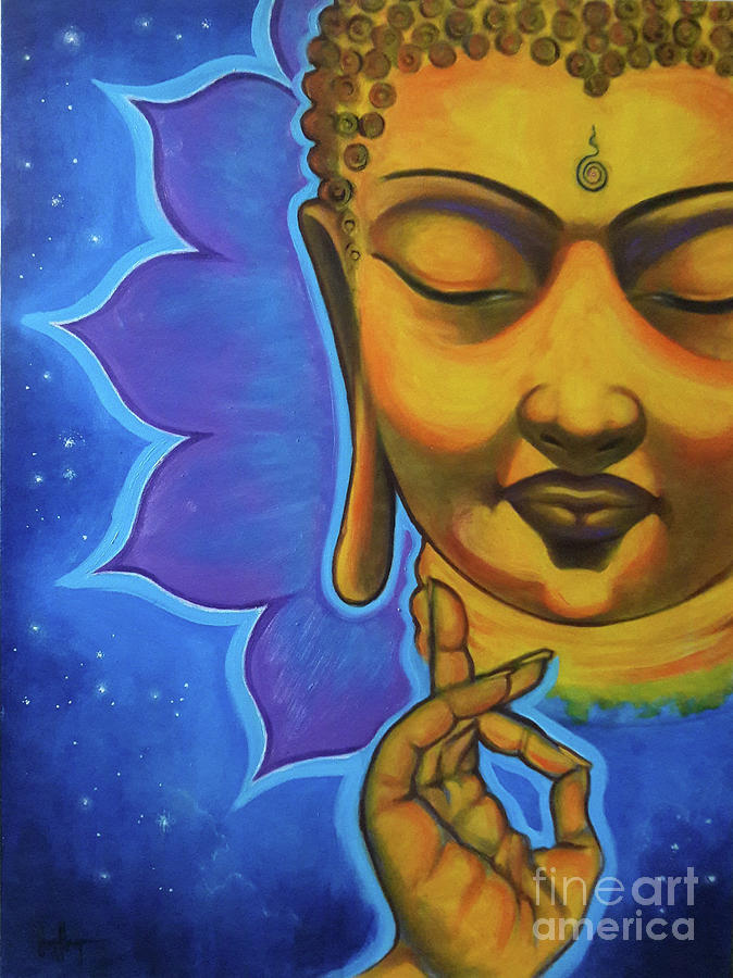 The Peaceful Buddha Painting by Joyce Hayes