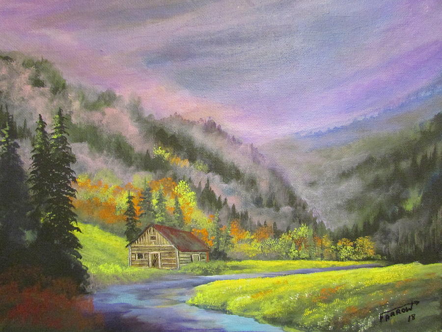 The Peaceful Hills Painting by Dave Farrow