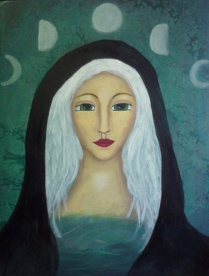 Goddess Painting - The Peaceful Pagan by Marie Deforge