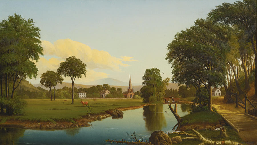 The Peaceful Valley  Painting by Levi Wells Prentice