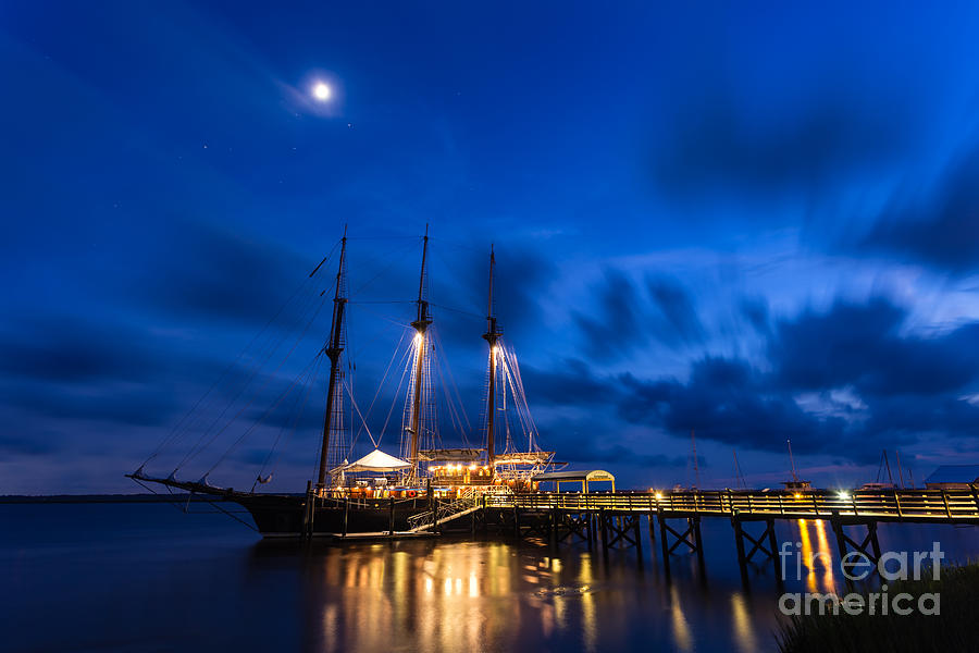 Boat Photograph - The Peacemaker at Twilight St. Marys Georgia by Dawna Moore Photography