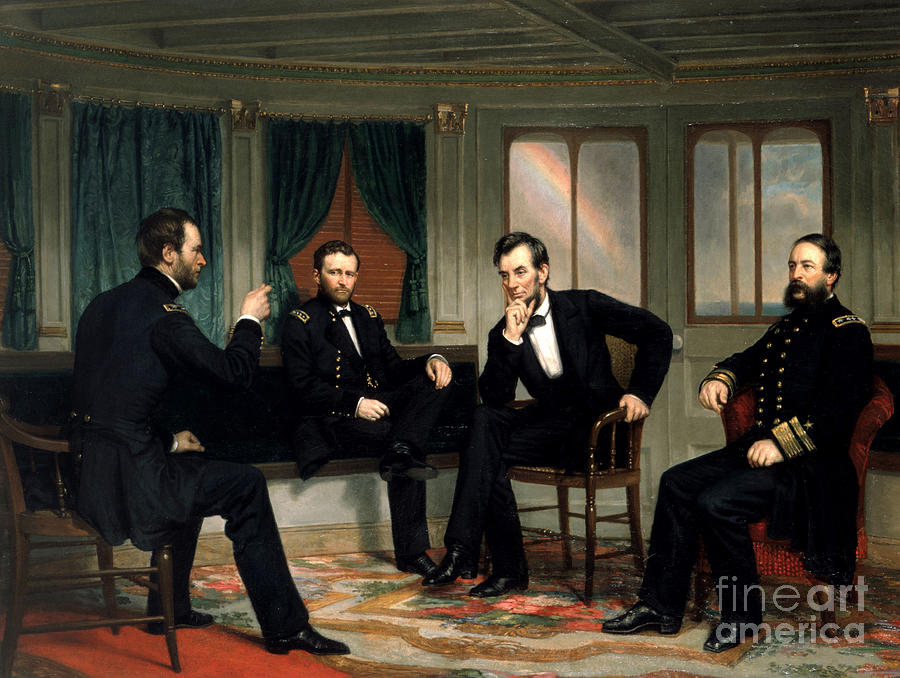 The Peacemakers, 1865 Painting by George Peter Alexander Healy