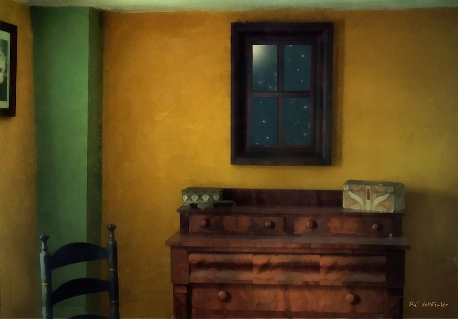 Vintage Painting - The Peach Room by RC DeWinter