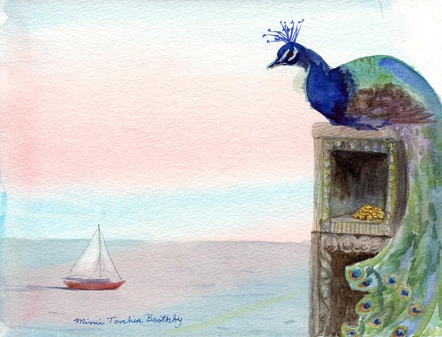 The Peacocks Lair Painting by Mimi Boothby