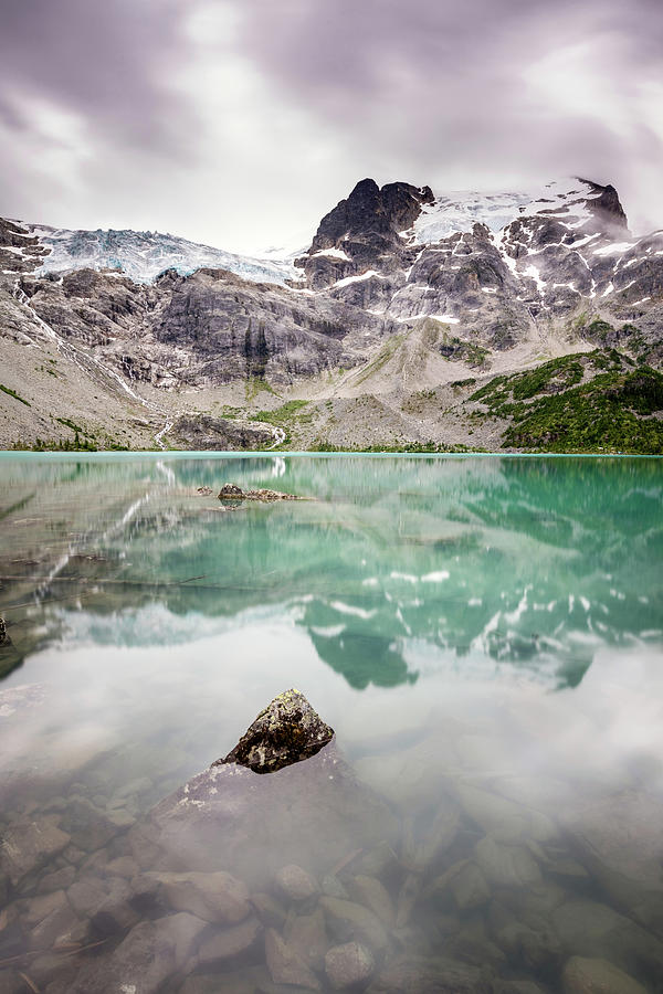 The peak in a Turquoise Lake Photograph by Pierre Leclerc Photography