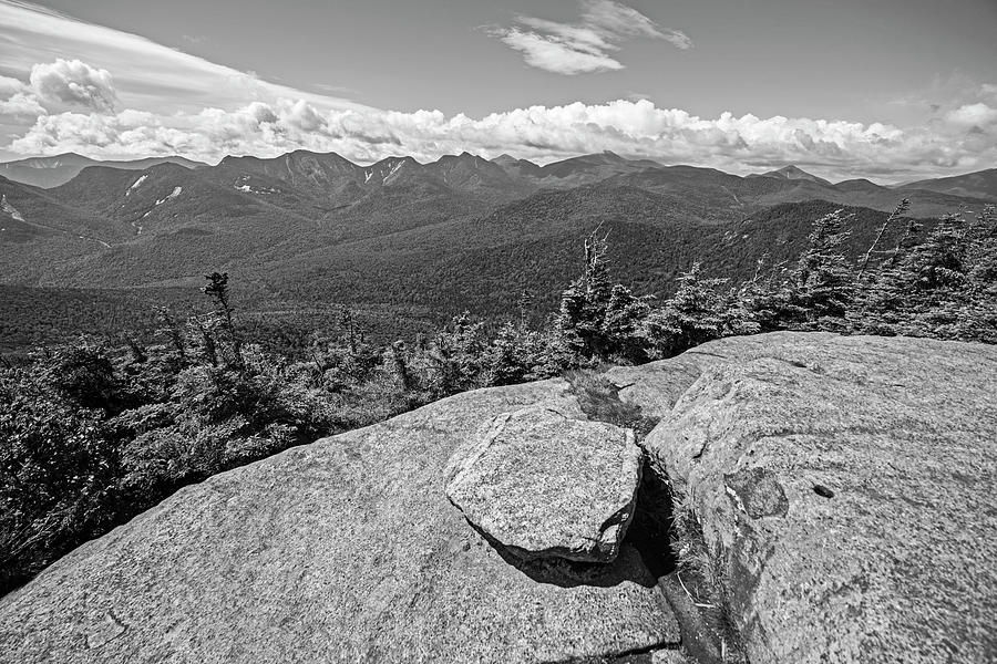 The Peak of Big Slide Mountain Keene Valley Adirondacks Black and White Photograph by Toby McGuire