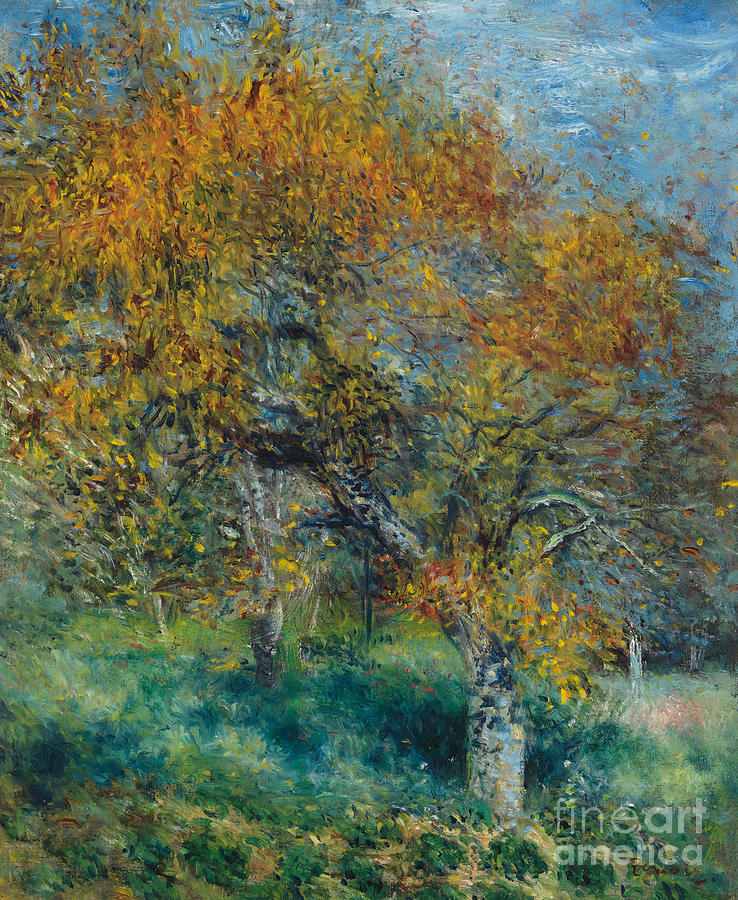 Pierre Auguste Renoir Painting - The Pear Tree by Renoir by Pierre Auguste Renoir